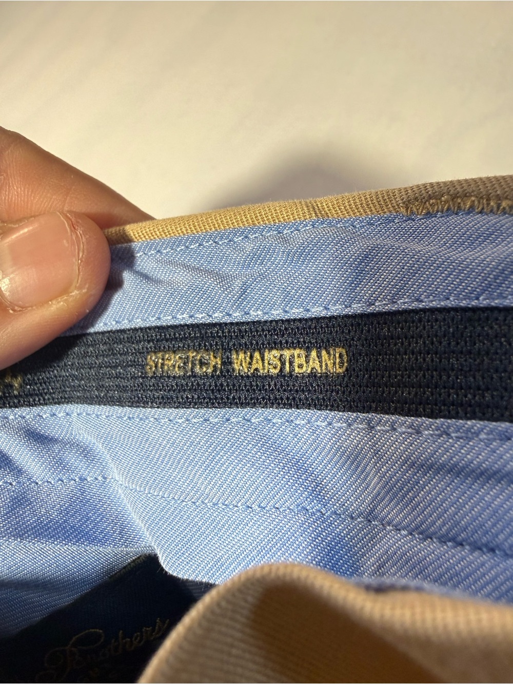 Brooks Brothers Milano Fit Stretch Chino Pants Khaki Tan Mens 35x34 - Picture 6 of 12